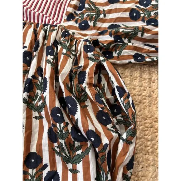 Designer Block Print Coastal Grandma NWOT Darling Isle kaftan midi dress, Sm, $2 - Picture 5 of 9